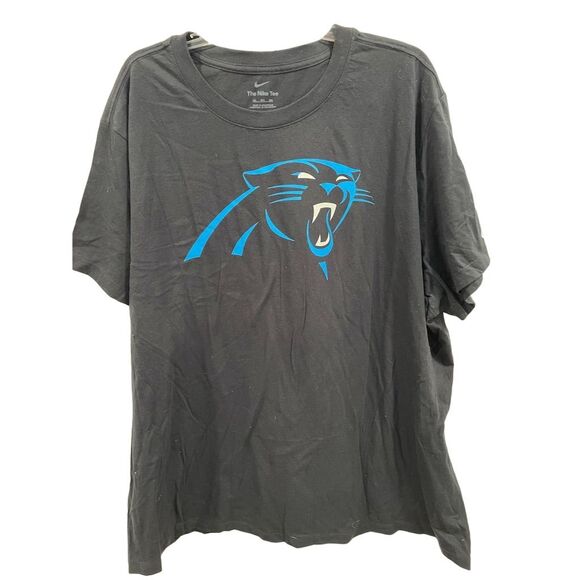 Nike Carolina‎ Panthers Men's 4XL Black Primary Logo T-Shirt NFL Sports - Picture 1 of 5